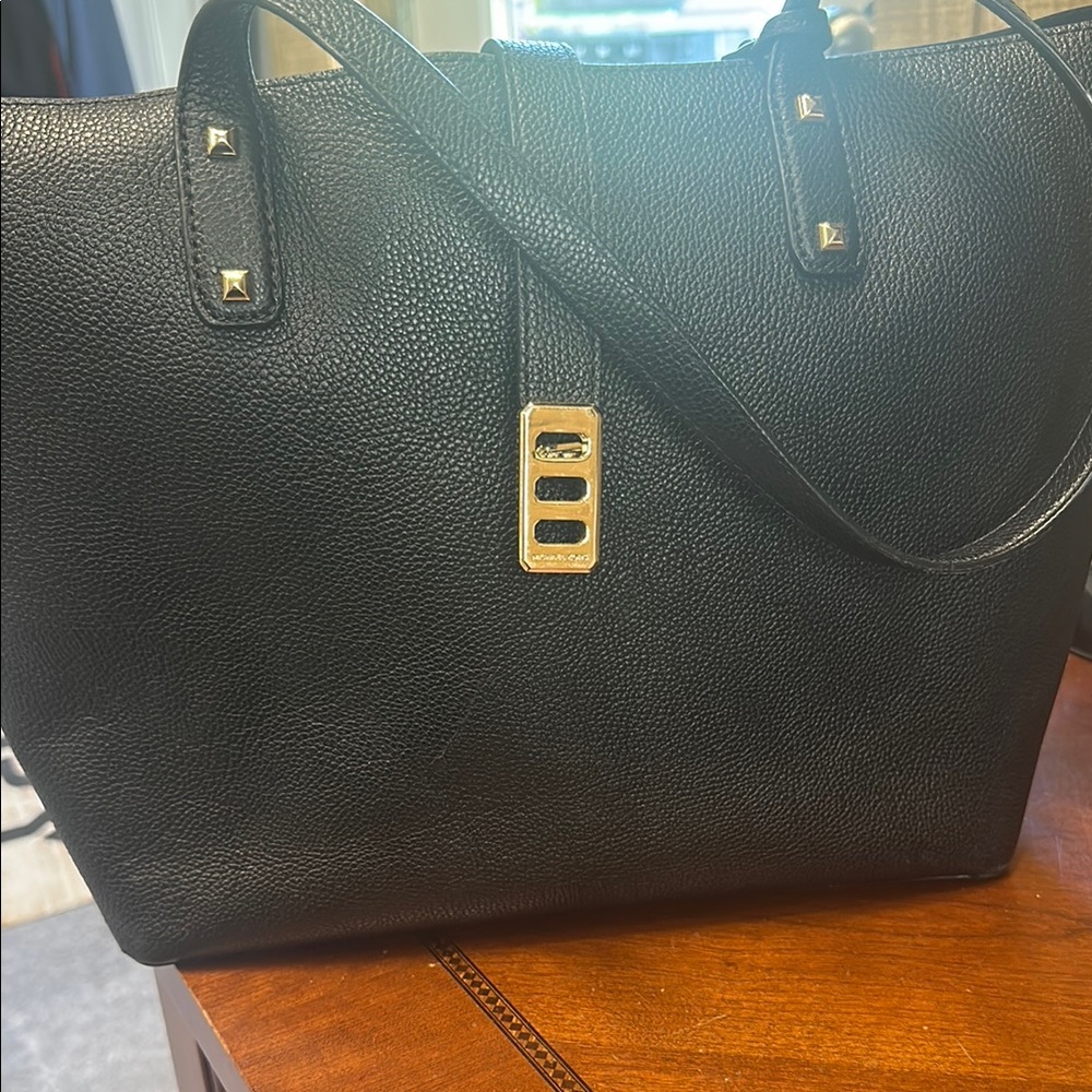 MICHAEL Michael Kors Black and Gold Structured Tote